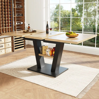 Table à manger en bois télescopique