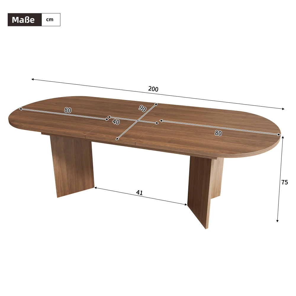 Table à manger ovale extensible