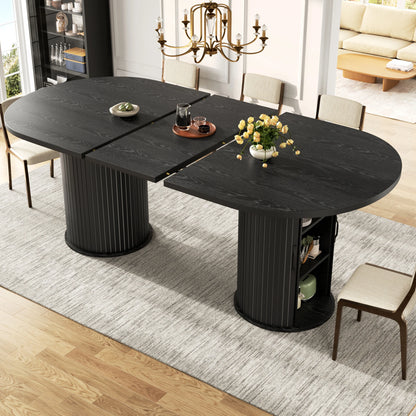 Table à manger avec compartiment de rangement