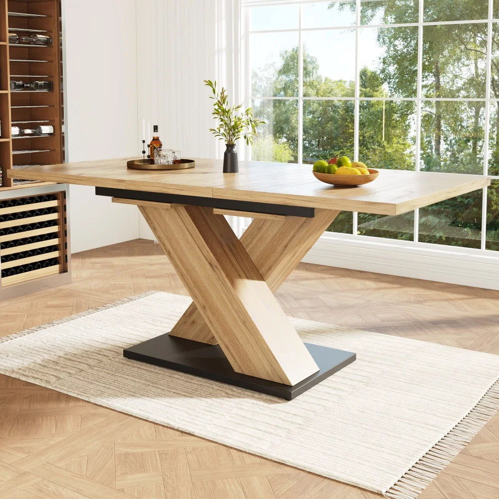 Table à manger en bois télescopique