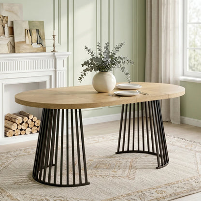 Table à manger extensible pieds en métal
