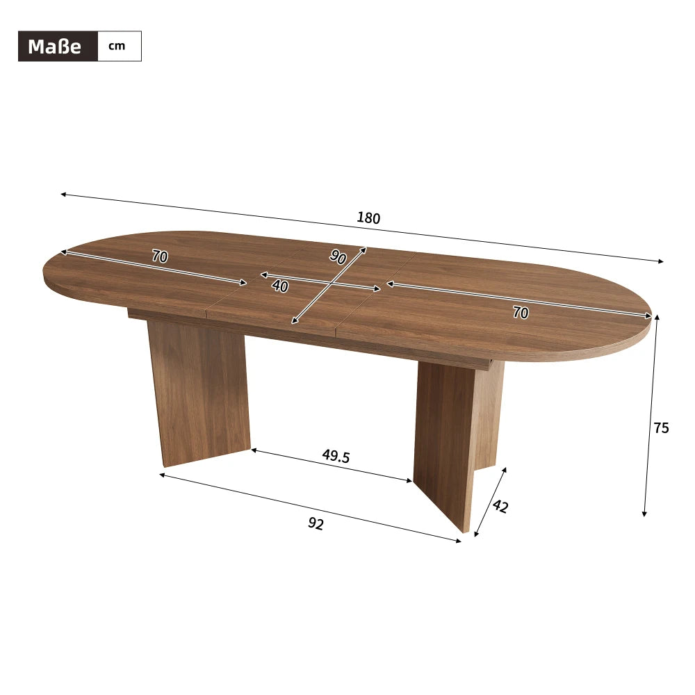 Table à manger ovale extensible
