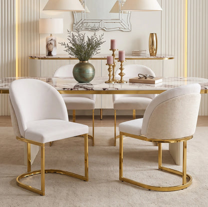 Lot 4 chaises chenille
