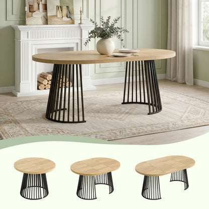 Table à manger extensible pieds en métal