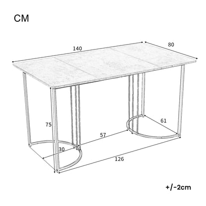 Table à manger rectangulaire marbre