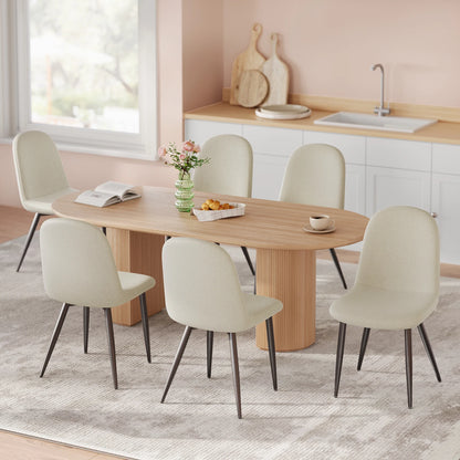 Lot 6 chaises en lin