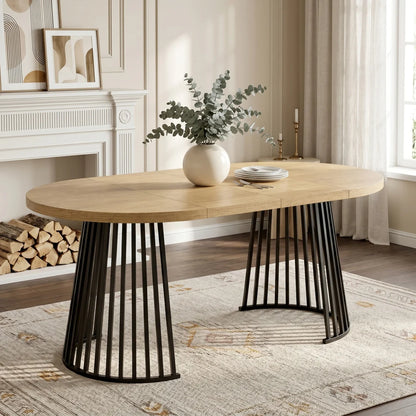 Table à manger extensible pieds en métal
