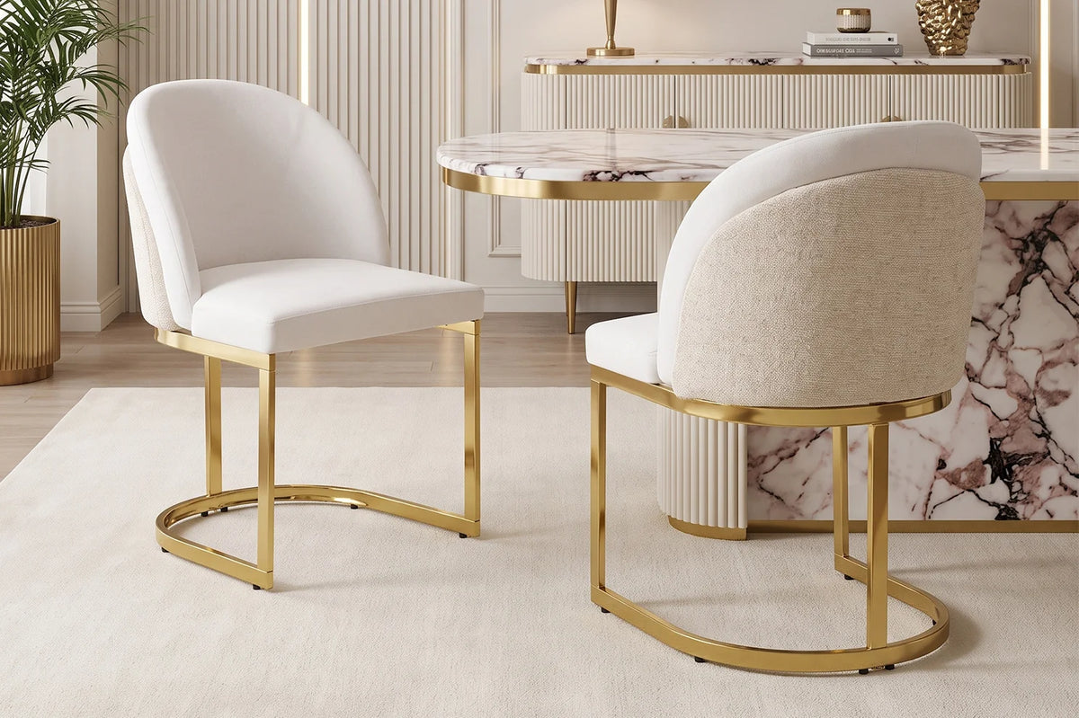 Lot 4 chaises chenille