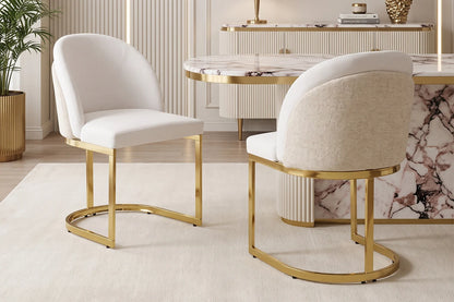 Lot 4 chaises chenille