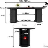Table à manger avec compartiment de rangement