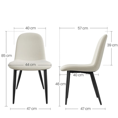 Lot 6 chaises en lin