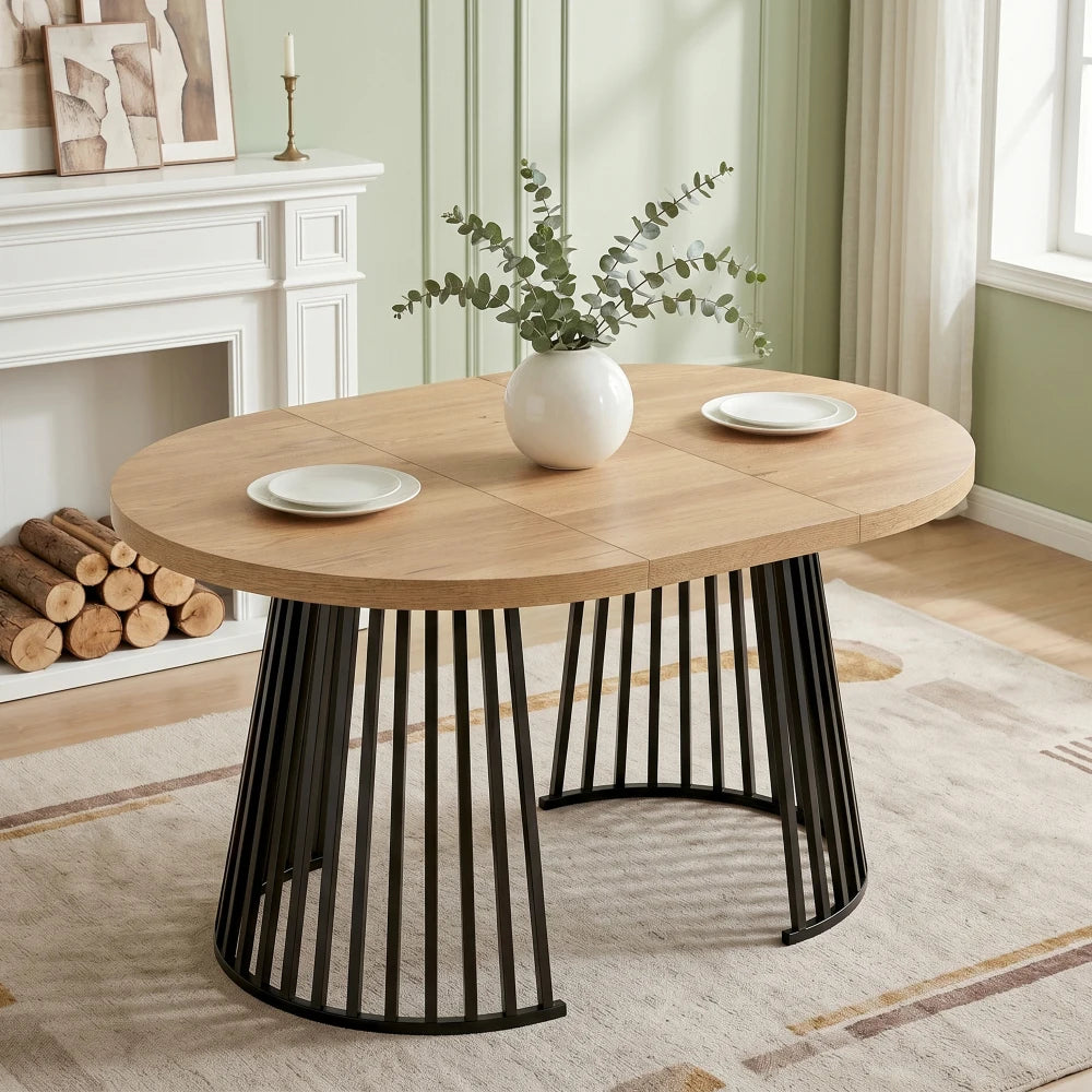 Table à manger extensible pieds en métal