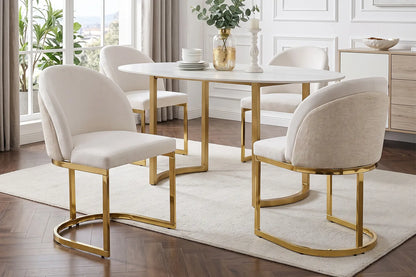 Lot 4 chaises chenille