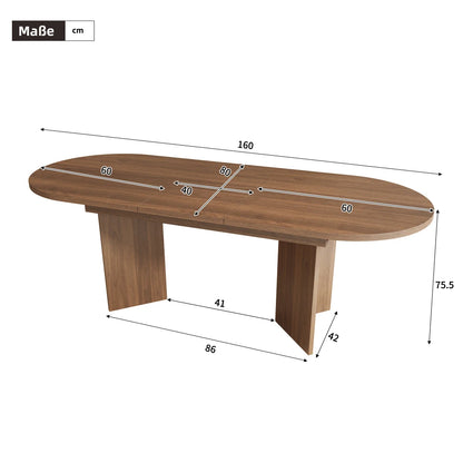 Table à manger ovale extensible